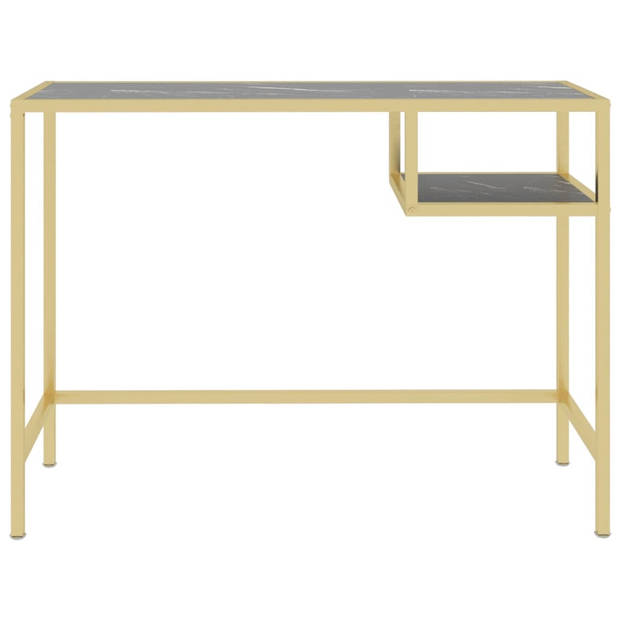 The Living Store Bureau design - Computerbureau - 100 x 36 x 74 cm - Glas en ijzer