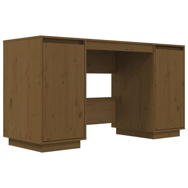 The Living Store Bureau Klassiek Grenenhout - 140 x 50 x 75 cm - Honingbruin