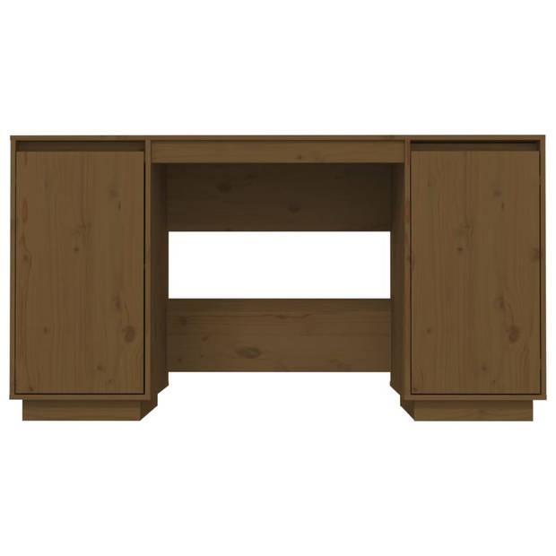 The Living Store Bureau Klassiek Grenenhout - 140 x 50 x 75 cm - Honingbruin