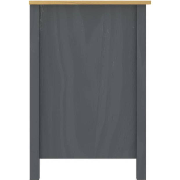 The Living Store Hill Computertafel - Massief grenenhout - 120x50x74 cm - 3 lades - 1 schap