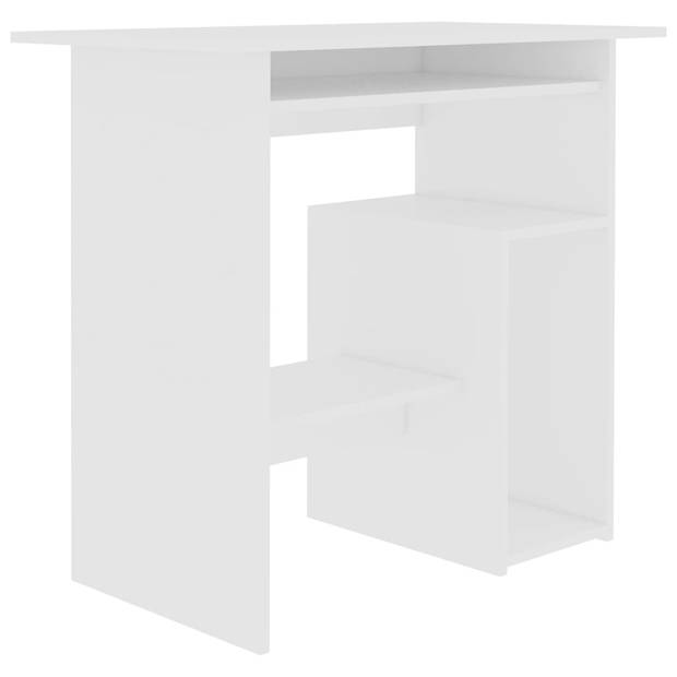 "The Living Store Bureau Modern - Computerbureau - 80 x 45 x 74 cm - Wit - Spaanplaat"