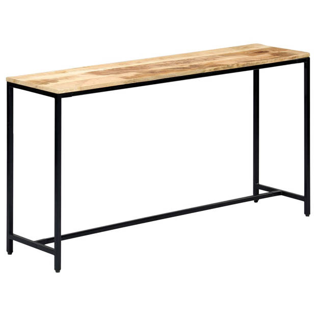 The Living Store Consoletafel Massief Mangohout 140x35x76 cm - Industriële Charme