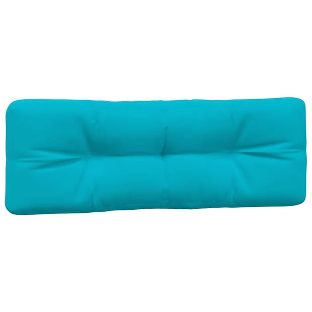 The Living Store Palletkussens - Turquoise - 120 x 80 x 12 cm - Polyester - Waterafstotend