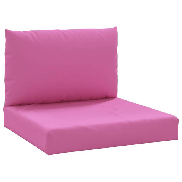 The Living Store Palletkussens - Polyester - Zachte vulling - Breed toepasbaar - Kleur- roze - Afmetingen- 60x60x8 cm