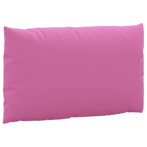 The Living Store Palletkussens - Polyester - Zachte vulling - Breed toepasbaar - Kleur- roze - Afmetingen- 60x60x8 cm
