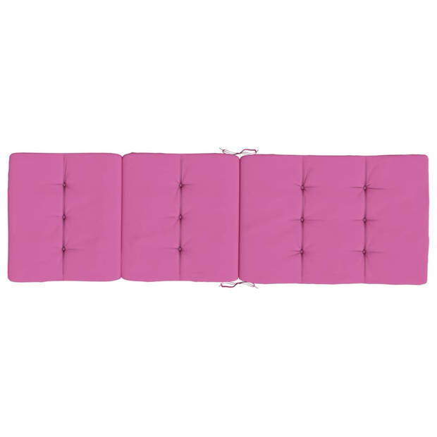 The Living Store Terrasstoelkussens - Roze - 180x55x7 cm - Duurzaam Oxford stof - Zachte vulling - Brede toepassing -