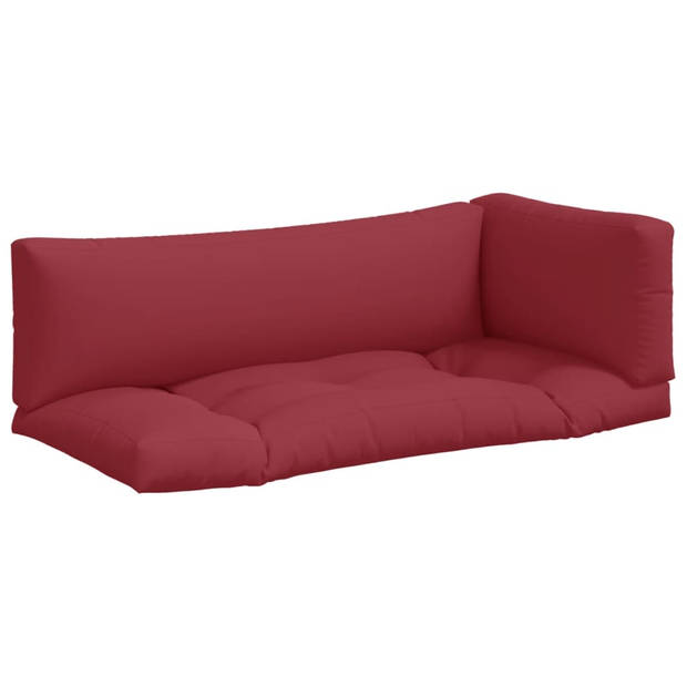 The Living Store Palletkussens - polyester - ultrazacht zitcomfort - voor binnen en buiten - rood - 103x58x10cm -