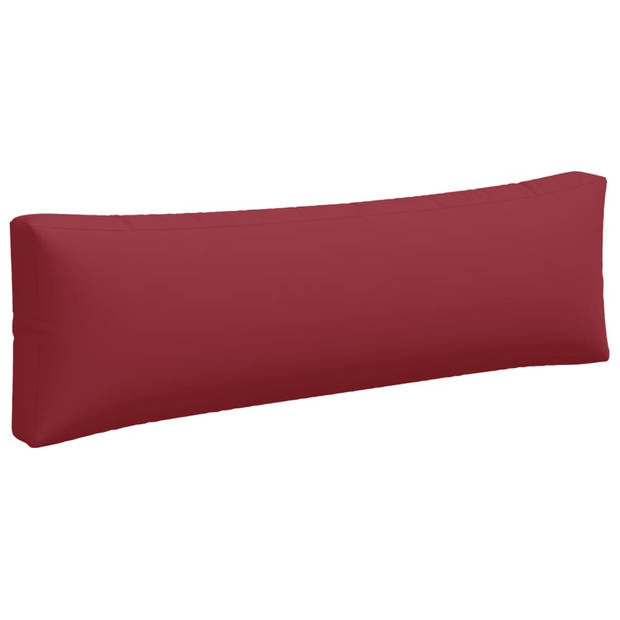 The Living Store Palletkussens - polyester - ultrazacht zitcomfort - voor binnen en buiten - rood - 103x58x10cm -