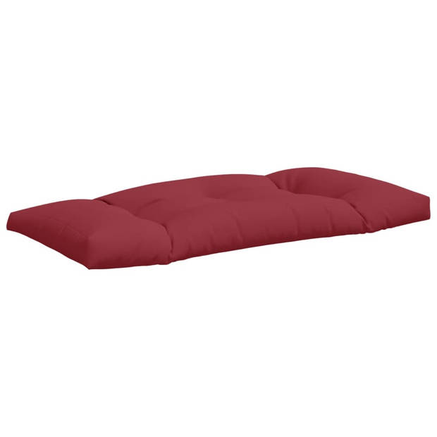 The Living Store Palletkussens - polyester - ultrazacht zitcomfort - voor binnen en buiten - rood - 103x58x10cm -