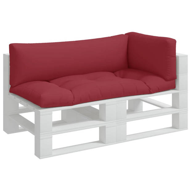 The Living Store Palletkussens - polyester - ultrazacht zitcomfort - voor binnen en buiten - rood - 103x58x10cm -