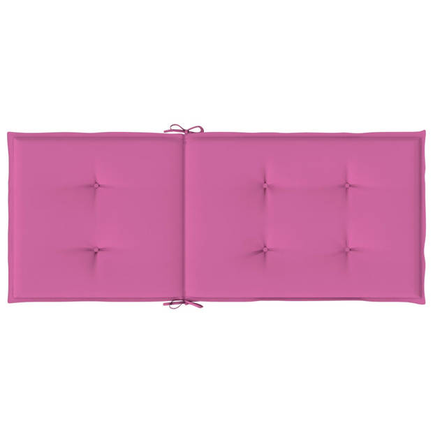 The Living Store Stoelkussens - Roze - 120 x 50 x 3 cm - Waterafstotend