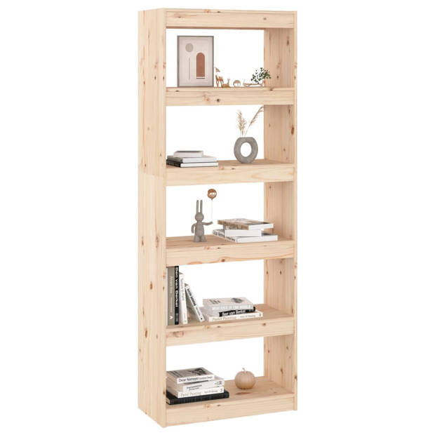 vidaXL Boekenkast/kamerscherm 60x30x167,5 cm massief grenenhout