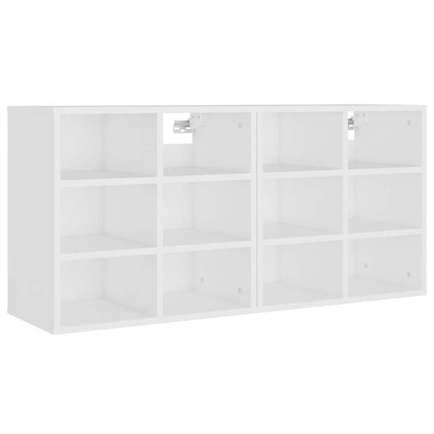 The Living Store Schoenenkast - Musthave - Opbergfunctie- 12 vakken - Materiaal- bewerkt hout - Afmetingen- 52.5 x 30 x