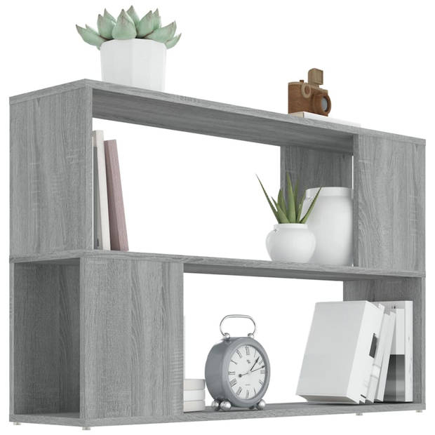 The Living Store Boekenkast - Modern Design - Meubilair - Afmetingen- 100 x 24 x 63 cm (B x D x H) - Kleur- Grijs