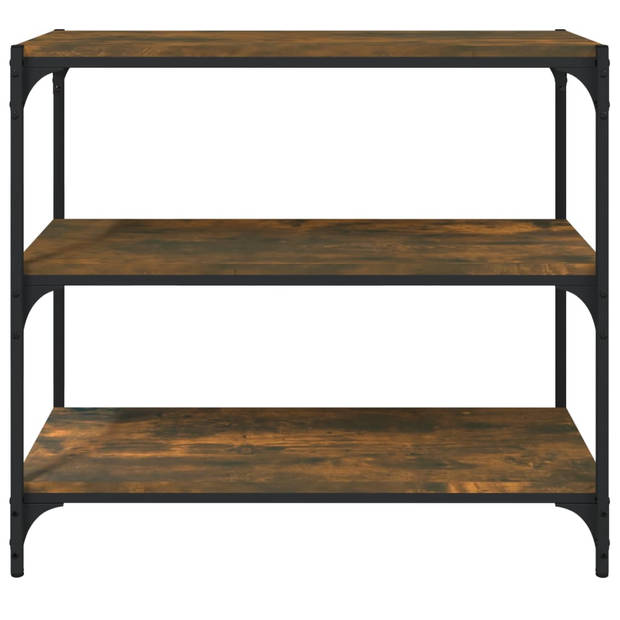 The Living Store Boekenkast - Smoked Oak - 80 x 33 x 70.5 cm - Duurzaam materiaal - Stevig en stabiel frame - Voldoende