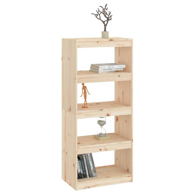 The Living Store Boekenkast Massief grenenhout - 60 x 30 x 135.5 cm - Decoratief meubel met opbergruimte - Montage