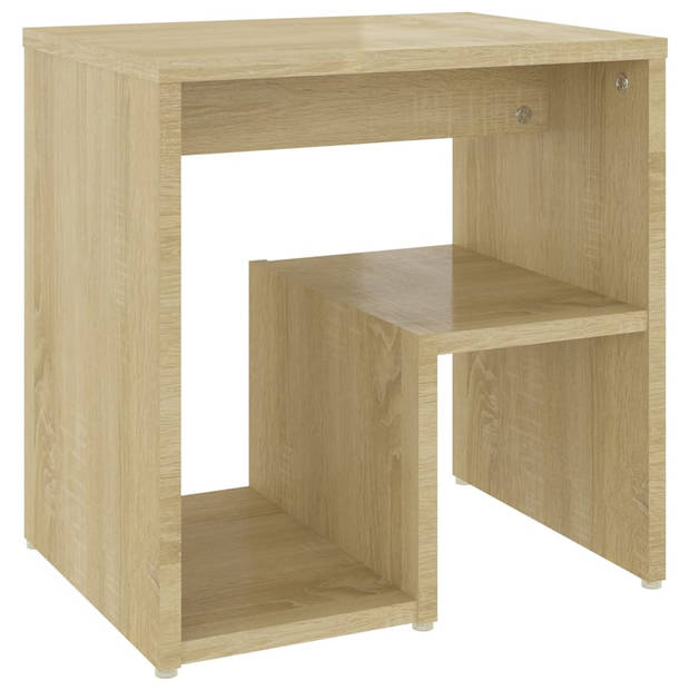 vidaXL Nachtkastjes 2 st 40x30x40 cm bewerkt hout sonoma eikenkleurig