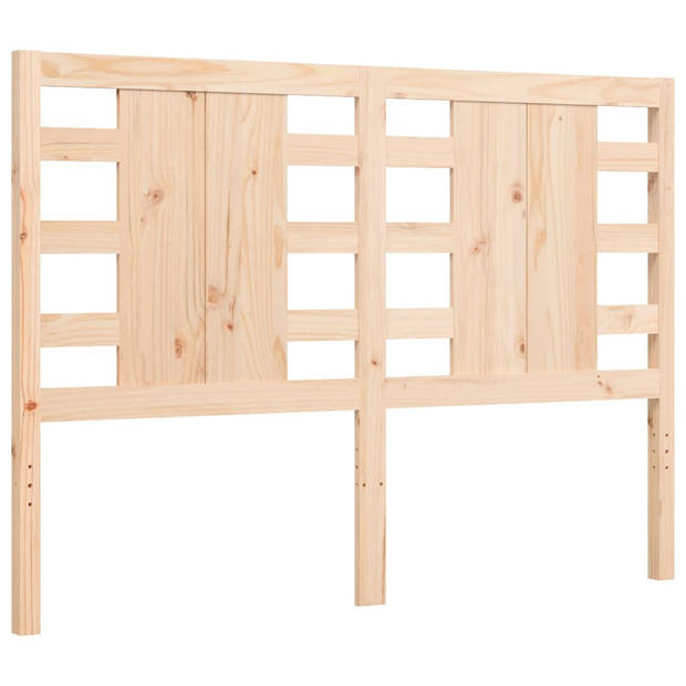 vidaXL Bedframe met hoofdbord massief hout 120x200 cm