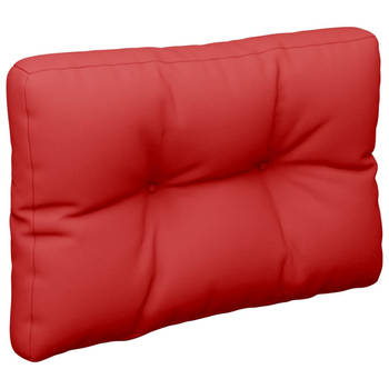 The Living Store Palletkussen - Polyester - 60 x 40 x 12 cm - Rood