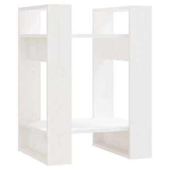 The Living Store Boekenkast Grenenhout - 41x35x57 cm - Wit