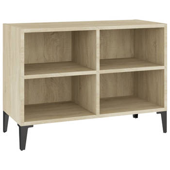 The Living Store TV-meubel Industriële Stijl - 69.5 x 30 x 50 cm - Sonoma Eiken - Stabiel en Ruimtebesparend