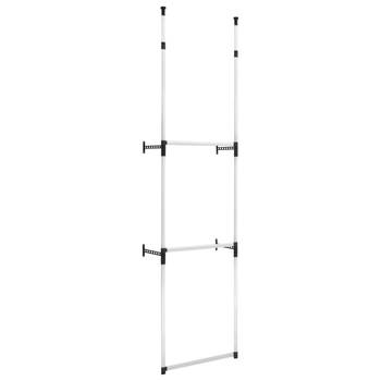 The Living Store Telescopisch Garderobesysteem - Kledingrek voor Ruimtebesparing - 65-110 x 28 x 250-300 cm -