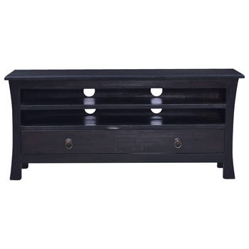 The Living Store Mahoniehouten TV-meubel - 100 x 30 x 45 cm - met lade en schappen