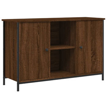 The Living Store TV-kast Industrieel - 100x35x65 cm - Bruineiken