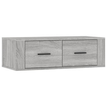 The Living Store TV-meubel - hangend - grijs sonoma eiken - 80 x 36 x 25 cm - opbergruimte