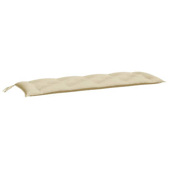 The Living Store Tuinbankkussen - Beige Oxford stof - 150x50x7cm - Waterafstotend