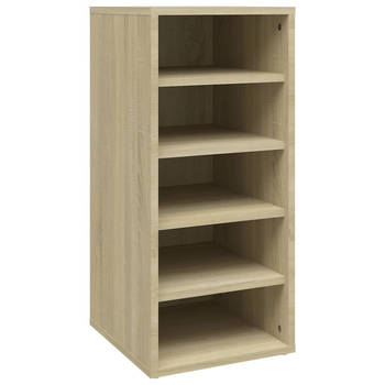 The Living Store Schoenenkast Opbergsysteem - 31.5 x 35 x 70 cm - Sonoma Eiken Spaanplaat