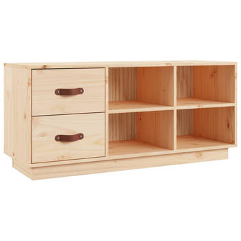 The Living Store Schoenenkast Massief Grenenhout - Gang - 100 x 34 x 45 cm