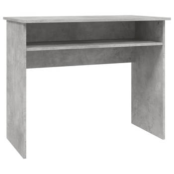 The Living Store Computerbureau - bewerkt hout - 90 x 50 x 74 cm - betongrijs