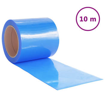 The Living Store Deurgordijn PVC-blauw 200 mm x 1.6 mm (B x D) - Isolatie voor warmte- en koelverlies - geluid en