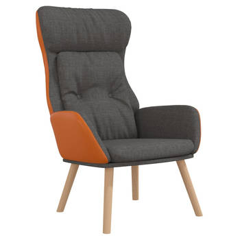 The Living Store Fauteuil - Optimaal Zitcomfort - Relaxstoel - 70x77x94cm - Donkergrijs