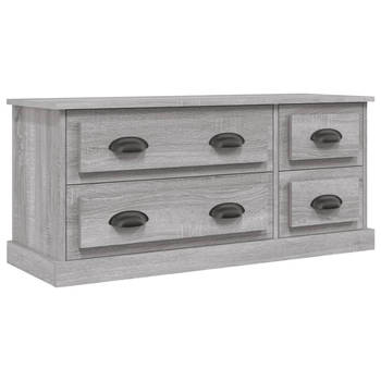 The Living Store TV-meubel - Sonoma Eiken - 100 x 35.5 x 45 cm - Met 4 lades