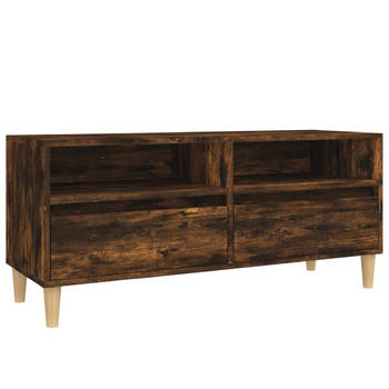 The Living Store TV-kast - klassiek - 100 x 34.5 x 44.5 cm - gerookt eiken