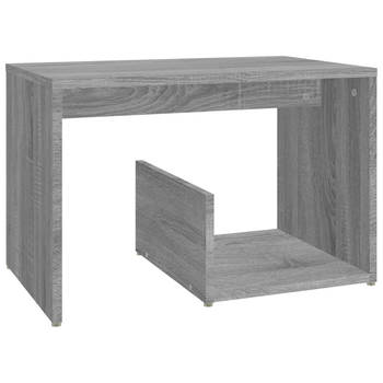 The Living Store Woonkamertafel - Praktisch - 59 x 36 x 38 cm - Grijs Sonoma Eiken