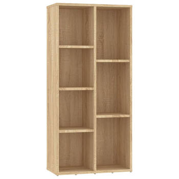 The Living Store Boekenkast Sonoma Eiken - 50 x 25 x 106 cm - Met 7 schappen