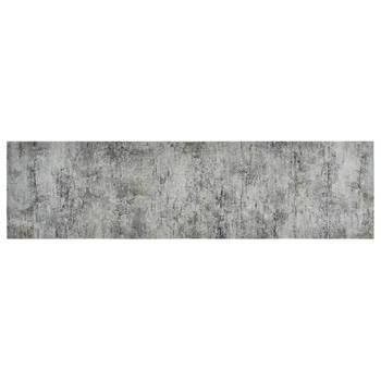 The Living Store Keukenmat Betonprint 150x45 cm - Zacht en absorberend - Slipvaste basis - Wasmachinebestendig -