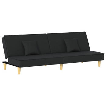 The Living Store Slaapbank - Zwart - 200x89x70 cm - Verstelbare rugleuning - Comfortabele zitplaats - Duurzaam