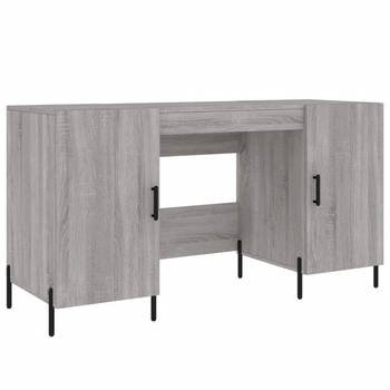 The Living Store Bureau - Bureau - 140 x 50 x 75 cm - grijs sonoma eiken