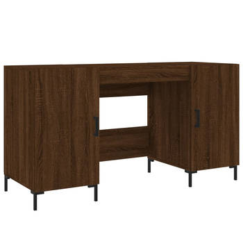 The Living Store Bureau Bart - Bruineiken - 140 x 50 x 75 cm - Duurzaam hout en ijzer