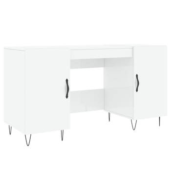 The Living Store Bureau - Bureau - 140 x 50 x 75 cm - Hoogglans Wit