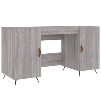 The Living Store Bureau - Grijs Sonoma Eiken - 140 x 50 x 75 cm - Met opbergruimte