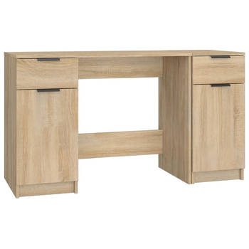 The Living Store Bureau Bureau - Sonoma eiken - 100x50x75 cm - Stevig materiaal