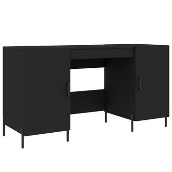 The Living Store Bureau - Houten bewerkt - 140 x 50 x 75 cm - zwart