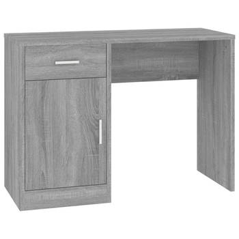 The Living Store Bureau - Grijs Sonoma Eiken - 100 x 40 x 73 cm - Duurzaam Hout