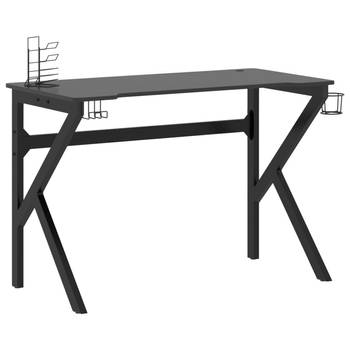 The Living Store Gaming Desk - Zwart - 110x60x75 cm - Ergonomisch design