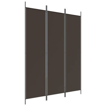 The Living Store Kamerscherm Bruin 3 Panelen - 150 x 200 cm - Duurzaam - Inklapbaar - Montagehandleiding - 100%